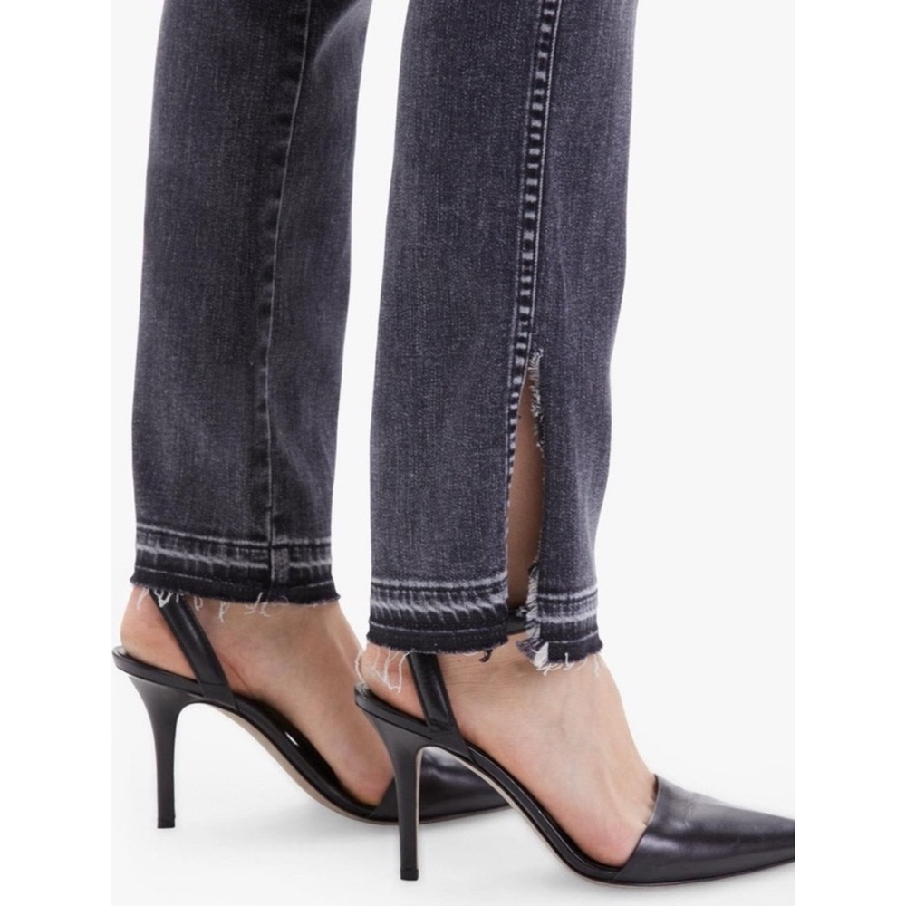 NWT Mother High Waisted Rascal Slice Undone Straight Leg Jeans Friday The 13th - Picture 9 of 11